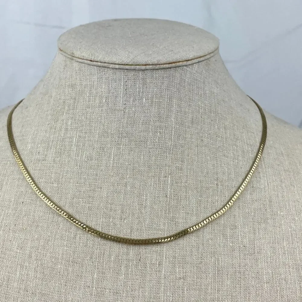 VTG Gold Tone Chain Necklace 19